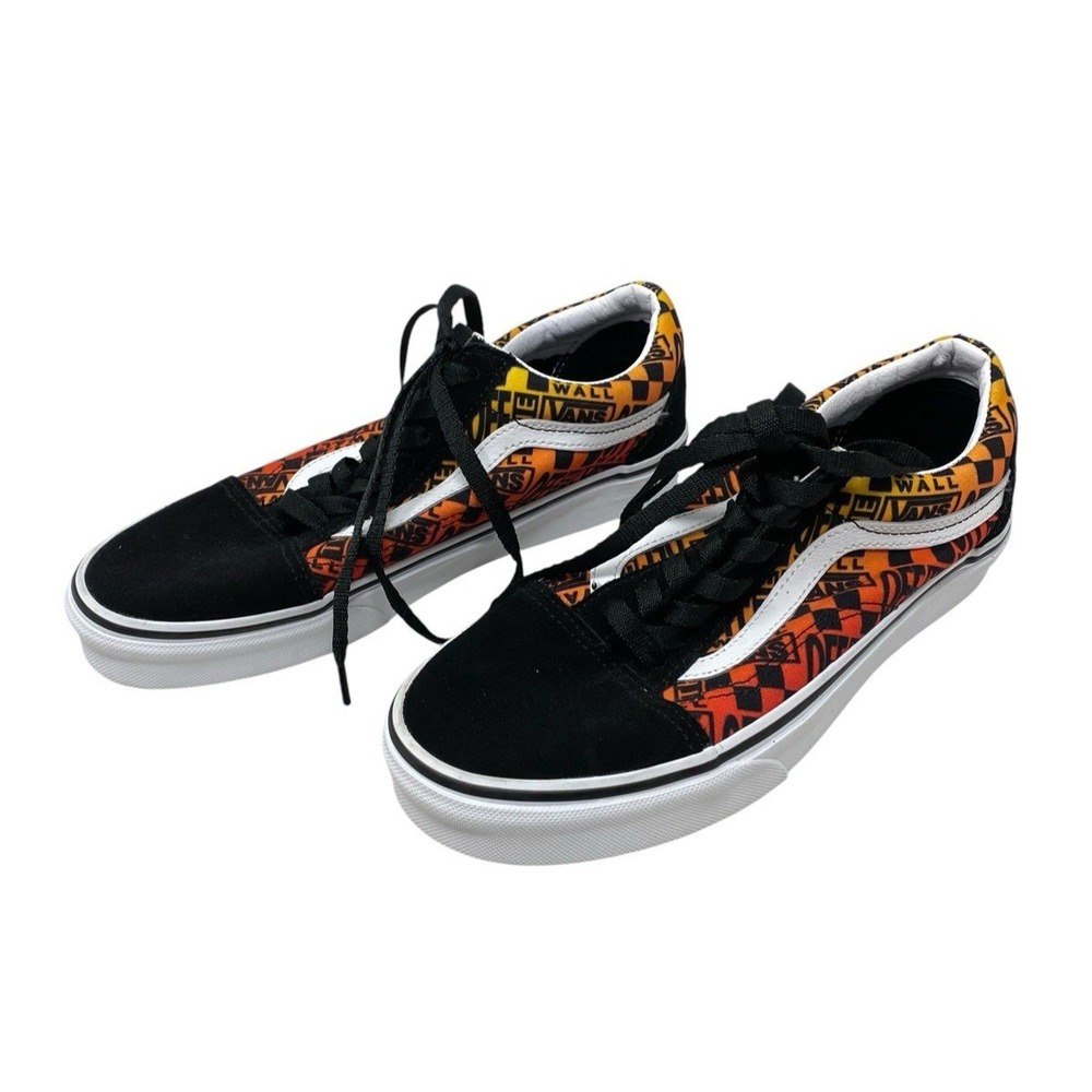 VANS Old Skool Logo Flame Sneakers Adult Unisex Men Size 6 Low Top Skater W 7.5 - Picture 1 of 8